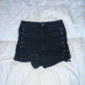 Black Jean Shorts